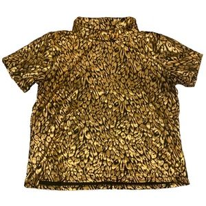 Animal Print gold metallic Men's dress shirt
